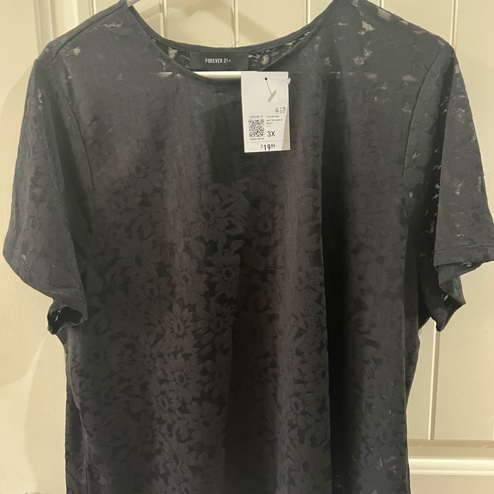 Forever 21 plus size sheer shirt